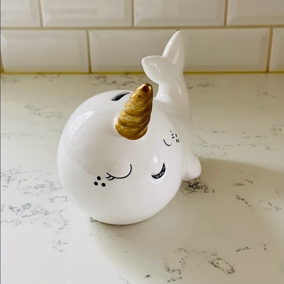 Pillowfort by Target  Unicorn Whale Coin Bank - Picture 6 of 13